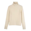 Elfenbein – Strickpullover mit hohem Kragen Elfenbein – Strickpullover mit hohem Kragen