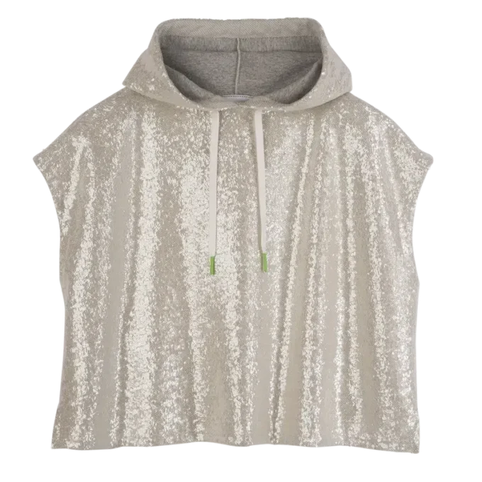 Elfenbein – Sweatshirt mit Pailletten Elfenbein – Sweatshirt mit Pailletten