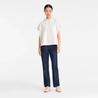 Elfenbein – Sweatshirt mit Pailletten