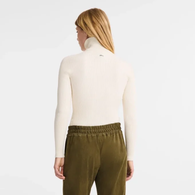 Eng anliegender Pullover mit hohem Kragen Eng anliegender Pullover mit hohem Kragen