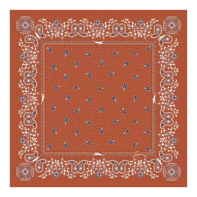 Französischer Bandana-Seidenschal 50 Französischer Bandana-Seidenschal 50