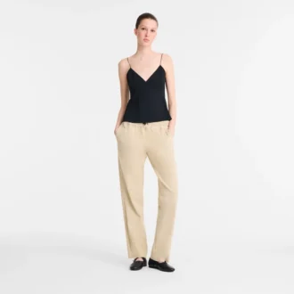 Gerade geschnittene Lederhose