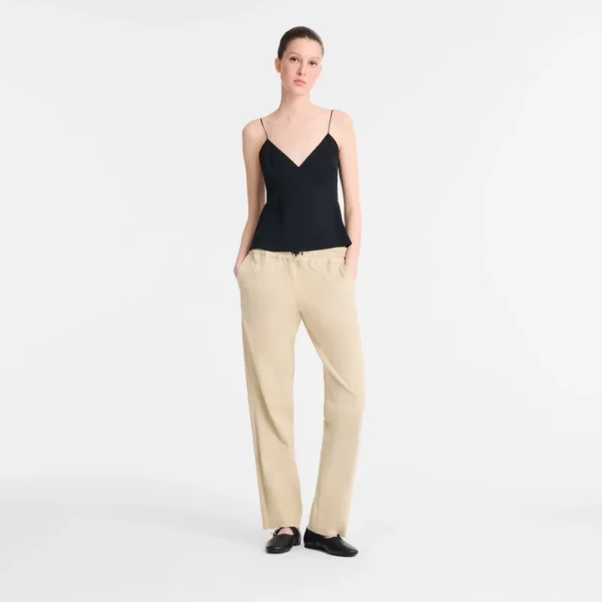 Gerade geschnittene Lederhose