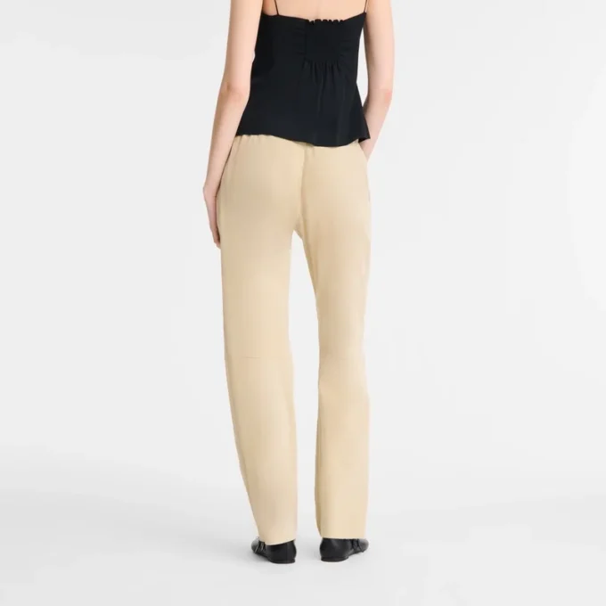 Gerade geschnittene Lederhose
