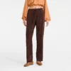 Gerade geschnittene Lederhose