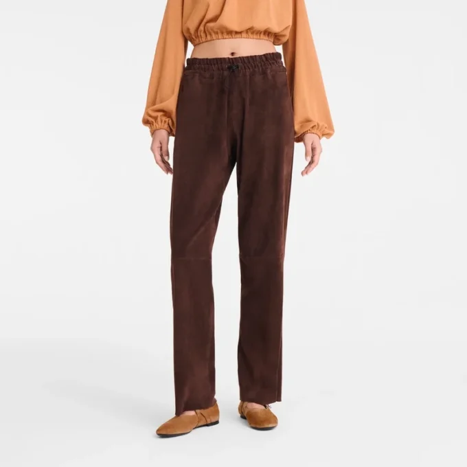 Gerade geschnittene Lederhose