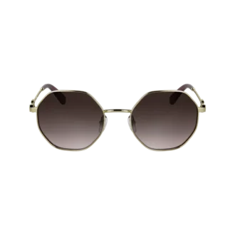 Gold/Braun Rosa – Sonnenbrille aus Metall