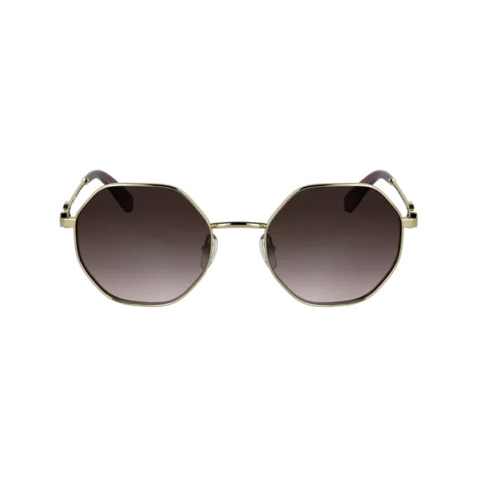 Gold/Braun Rosa – Sonnenbrille aus Metall