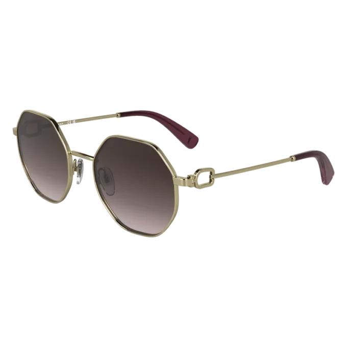 Gold/Braun Rosa – Sonnenbrille aus Metall