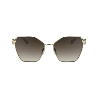 Gold/Braun – Sonnenbrille aus Metall