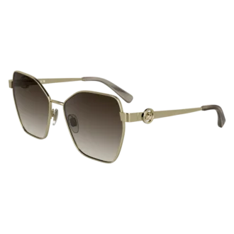 Gold/Braun – Sonnenbrille aus Metall