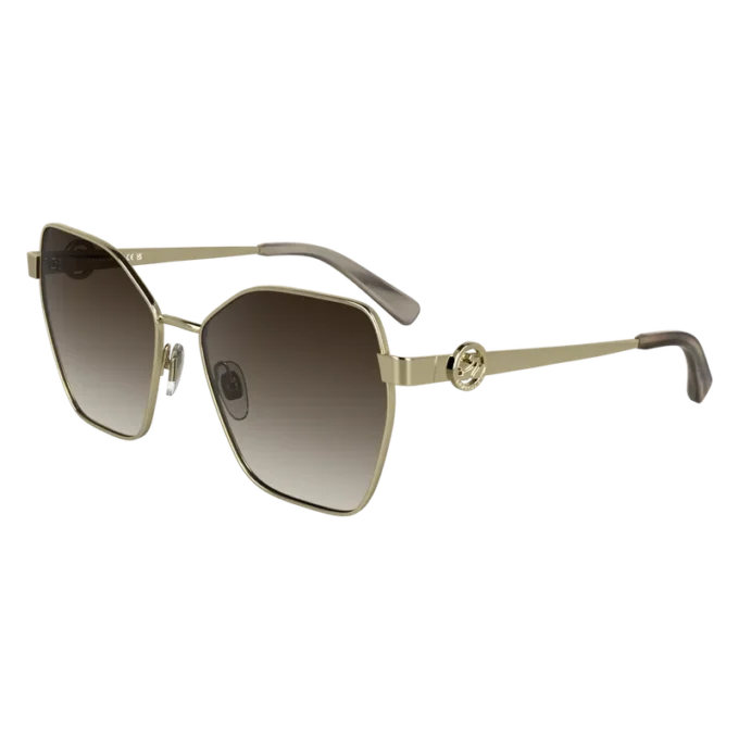 Gold/Braun – Sonnenbrille aus Metall