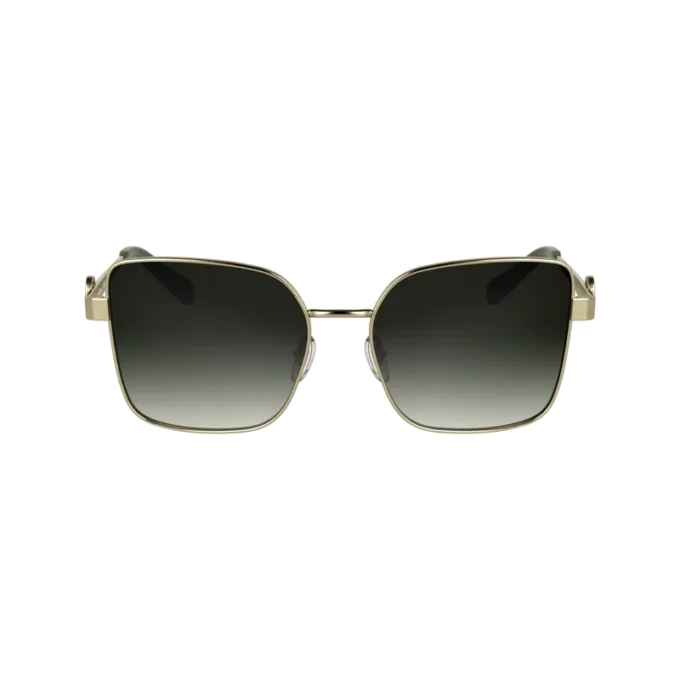 Gold/Khaki – Sonnenbrille aus Metall