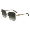 Gold/Khaki – Sonnenbrille aus Metall