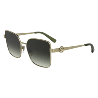 Gold/Khaki – Sonnenbrille aus Metall