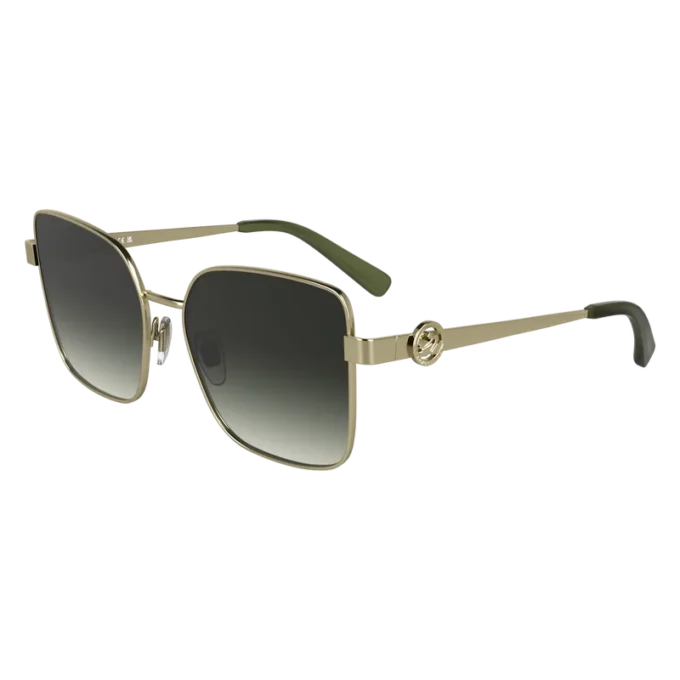 Gold/Khaki – Sonnenbrille aus Metall
