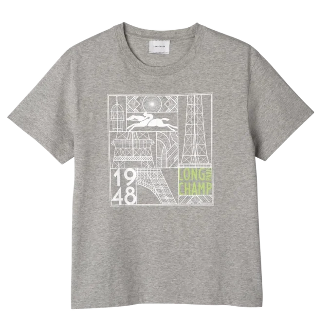 Grau – Bedrucktes Jersey-T-Shirt Grau – Bedrucktes Jersey-T-Shirt