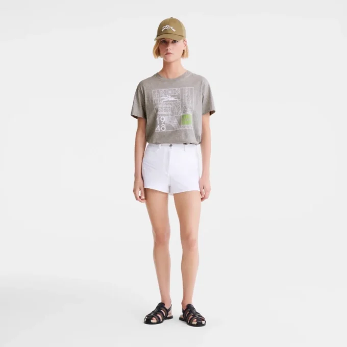 Weiß – Gabardine-Shorts Weiß – Gabardine-Shorts