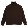 Kaffee – Strickpullover mit hohem Kragen Kaffee – Strickpullover mit hohem Kragen