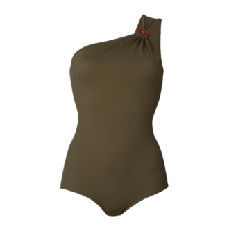 Khaki – Jersey-Badeanzug