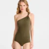 Khaki – Jersey-Badeanzug Khaki – Jersey-Badeanzug