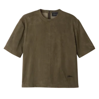 Khaki – Leder Kurzes Lederoberteil