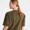 Khaki – Leder Kurzes Lederoberteil Khaki – Leder Kurzes Lederoberteil