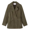 Khaki – Leder-Safarijacke Khaki – Leder-Safarijacke