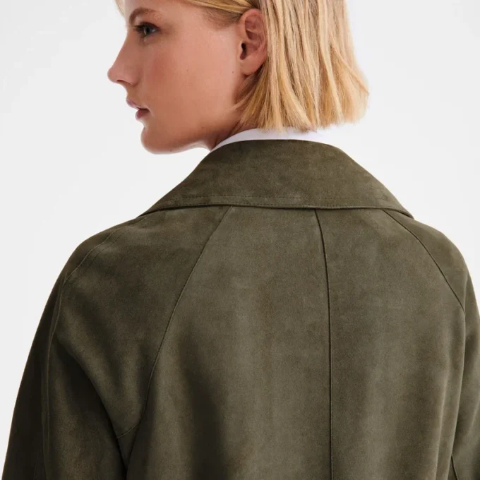 Khaki – Leder-Safarijacke Khaki – Leder-Safarijacke
