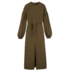 Khaki – Popeline-Kleid Khaki – Popeline-Kleid