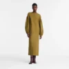 Khaki – Popeline-Kleid Khaki – Popeline-Kleid