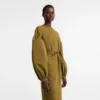 Khaki – Popeline-Kleid Khaki – Popeline-Kleid