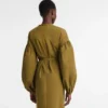 Khaki – Popeline-Kleid Khaki – Popeline-Kleid