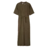 Langes Lederkleid