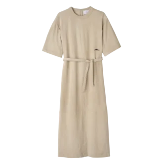 Langes Lederkleid