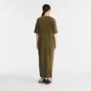 Langes Lederkleid