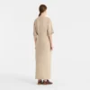Langes Lederkleid