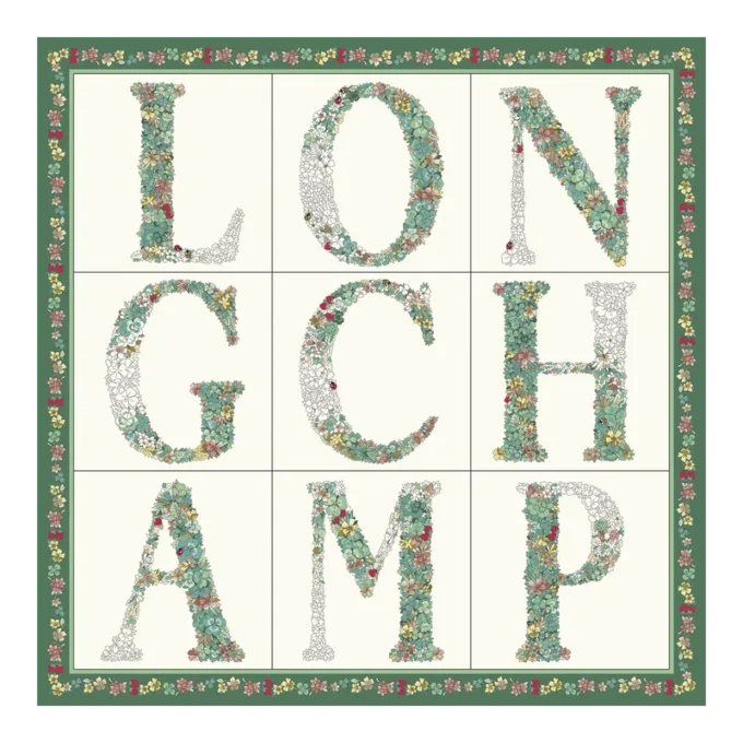 Le Jardin Longchamp Seidenschal 50 Le Jardin Longchamp Seidenschal 50