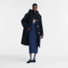 Marineblau – Dufflecoat aus doppelseitigem Wollstoff