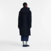 Marineblau – Dufflecoat aus doppelseitigem Wollstoff