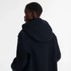 Marineblau – Dufflecoat aus doppelseitigem Wollstoff