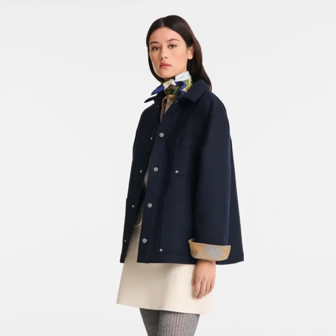 Marineblau – Flanelljacke