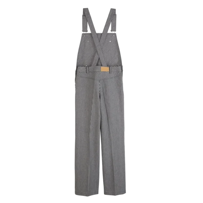 Marineblau – Jacquard-Streifen-Jumpsuit Marineblau – Jacquard-Streifen-Jumpsuit