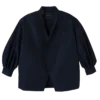 Marineblau – Kimonojacke aus technischem Taft