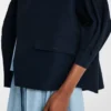 Marineblau – Kimonojacke aus technischem Taft