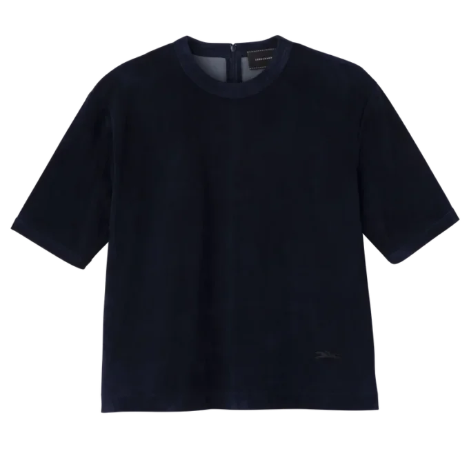 Marineblau – Kurzes Lederoberteil Marineblau – Kurzes Lederoberteil