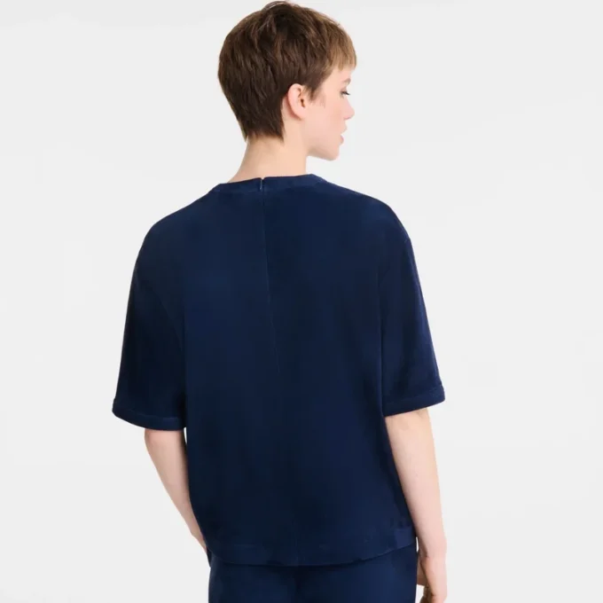 Marineblau – Kurzes Lederoberteil Marineblau – Kurzes Lederoberteil