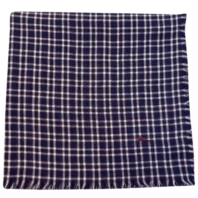 Marineblau – Portobello-Schal aus Wolle