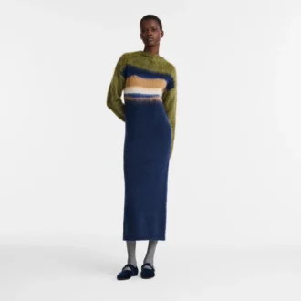 Marineblau – Strickkleid