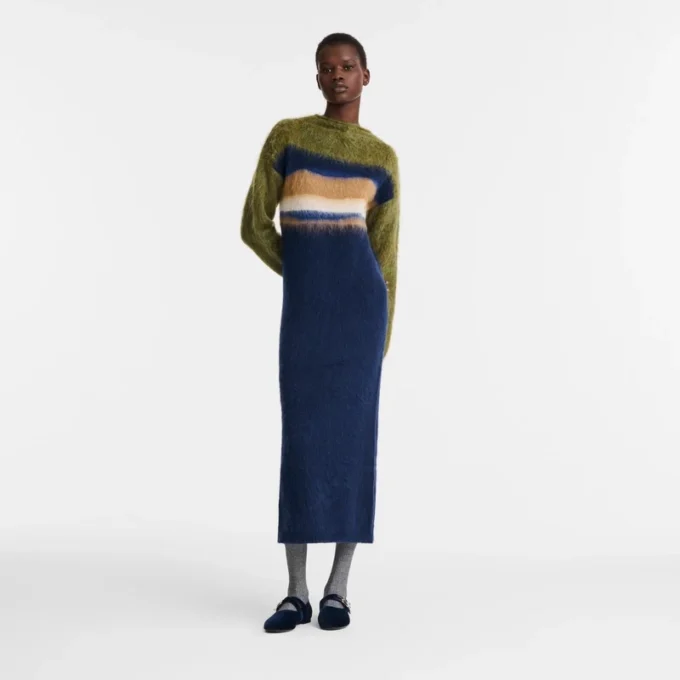 Marineblau – Strickkleid